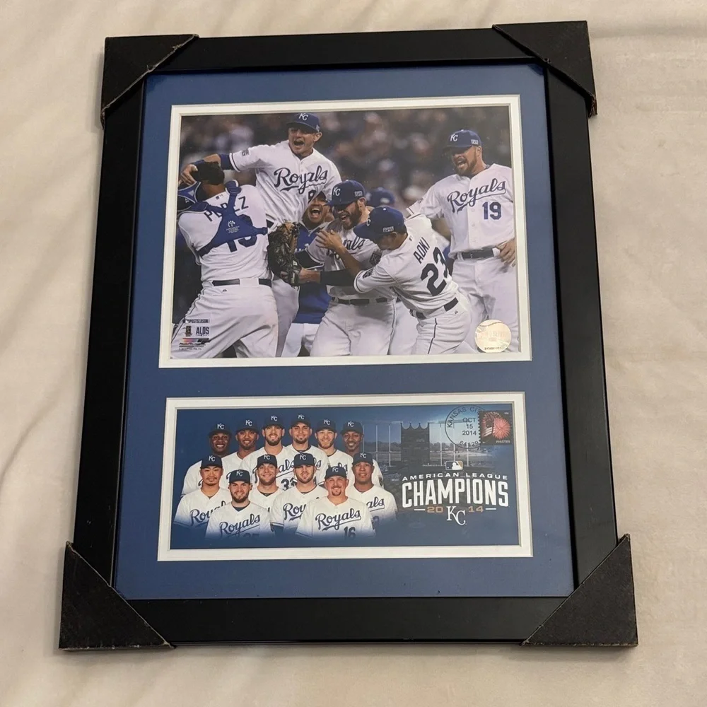 NEW! Framed 2014 Kansas City Royals Championship Photo Collage